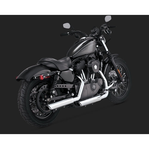 Vance & Hines Twin Slash Slip-ons 3 '' Schalldämpfer Verchromt für XL 04-13