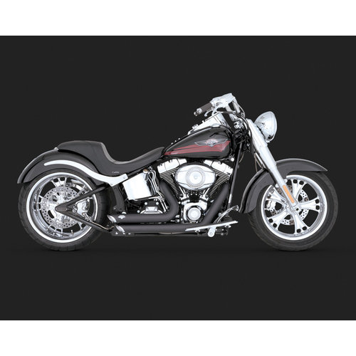 Vance & Hines Shortshots Staggered Noir (2-1 / 2 '') Softail 87-11