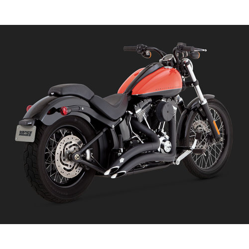 Vance & Hines Big Radius 2-2 Black for 86-17 Softail