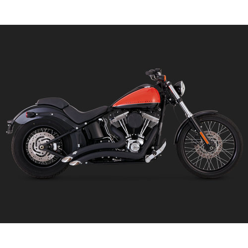 Vance & Hines Big Radius 2-2 Black for 86-17 Softail