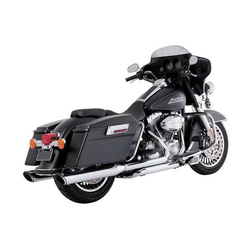 Vance & Hines 4 '' Twin Slash Round Slip-ons voor Touring 95-16