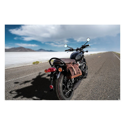 Longride Oud chopper stijl zadeltas gewaxed katoen