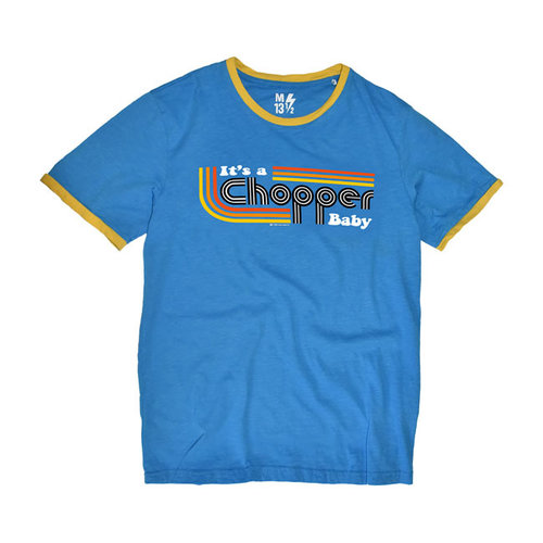 13 ½  It's a Chopper Baby T-Shirt Male (Blue)