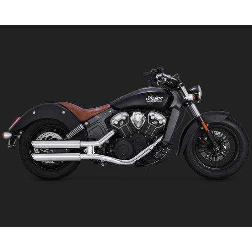 Vance & Hines Twin Slash 3'' Slip-ons Chrome for Indian 15-21