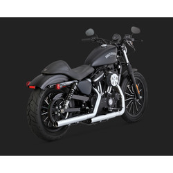 Straight-Shots Chrome Slip-Ons für Harley Davidson Sportster 14-20