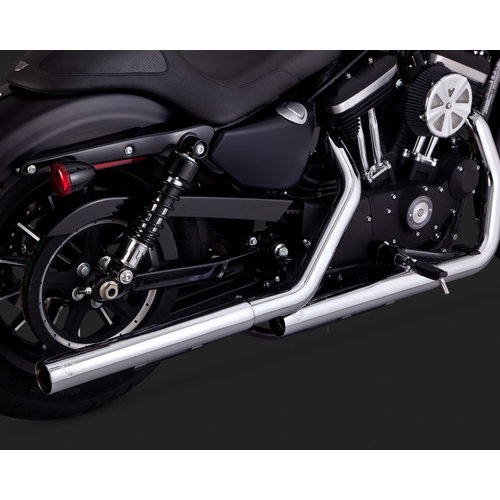Vance & Hines Straight-Shots Chrome Slip-Ons für Harley Davidson Sportster 14-20