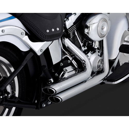 Vance & Hines Shortshots Staggered Chrome for Softail 86-11
