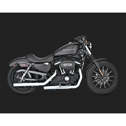 Vance & Hines Straight-shots Dempers Chrome voor Sportster 04-13