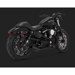 Système d'échappement 2-1 surélevé noir pour Sportster 07-20