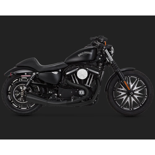 Vance & Hines Système d'échappement 2-1 surélevé noir pour Sportster 07-20