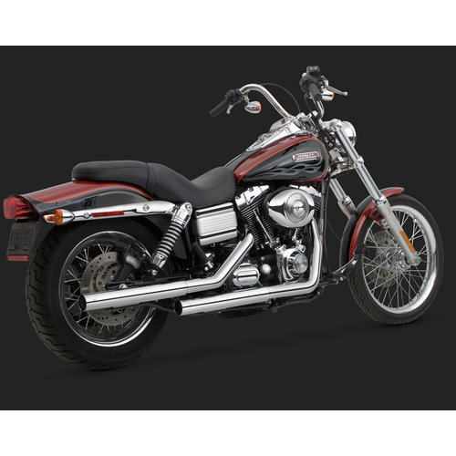 Vance & Hines Straight-shots Chrome for Dyna 91-16