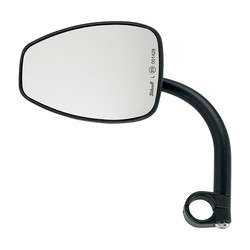 1" Clamp-on Utility Mirror Teardrop CE - Black