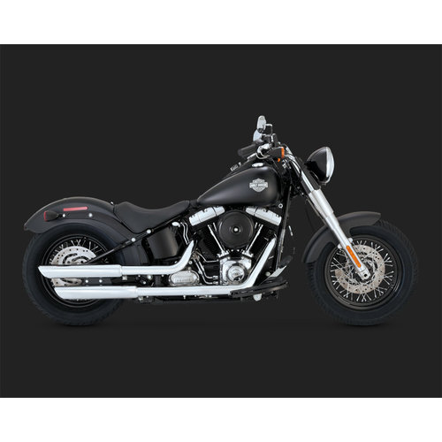 Vance & Hines Twin Slash 3'' Slip-ons Chrome for Softail 07-17
