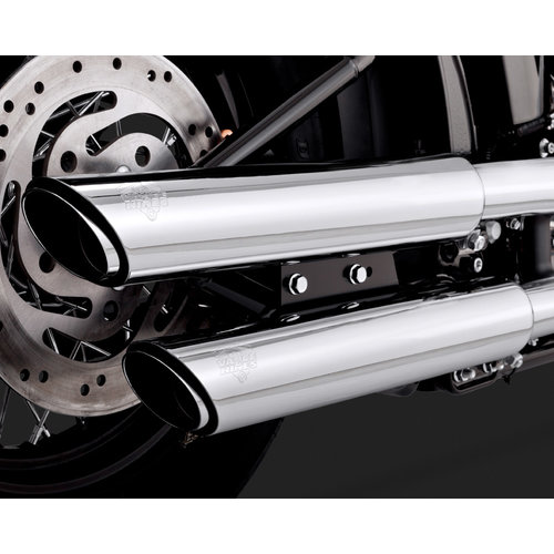 Vance & Hines Twin Slash 3'' Slip-ons Chrome for Softail 07-17