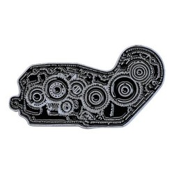 Broche émail 4 cam - Noir / Blanc