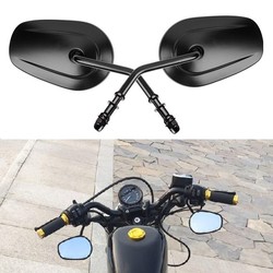 Chopper Lenker Spiegel rechteckig Rechts Schwarz Motorrad M10 x 1,25