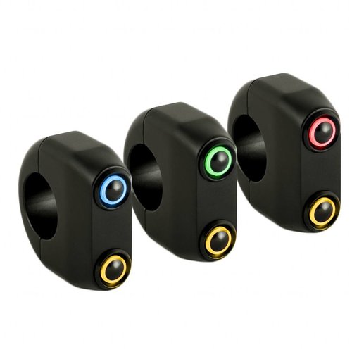 Rebelmoto REBEL SWITCH 2-Tasten-LED - Schwarz 22 mm