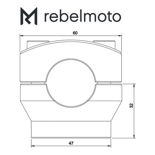 Rebelmoto Risers 22 mm Hoogte 32 mm