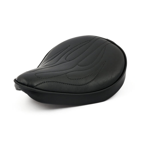 14x12.5"  Fitzz Custom large Solo Seat black Flame