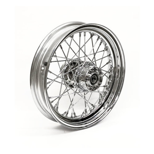 3.00 x 16 rear wheel 40 spokes chrome 67-72 FL; 71-72 FX