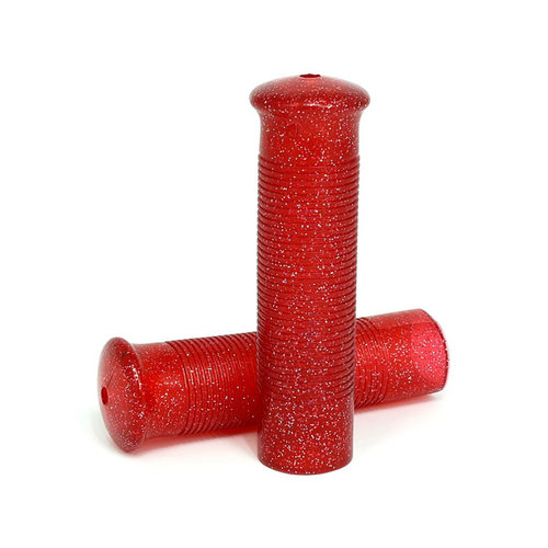 Poignées rétro Rouge pailleté 22 mm