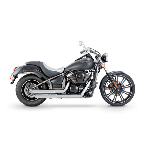 Vance & Hines Twin Slash Staggered Auspuffanlage Chrome Kawasaki VN900 06-15