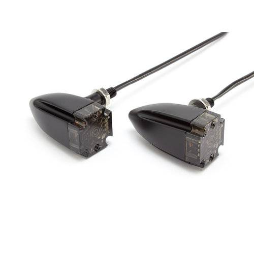 Maltese Cross Black Aluminium LED Turn Signals