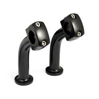 5 inch domed 2" pullback risers - Black