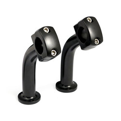 5 inch Domed 2 "Pullback Risers - Noir