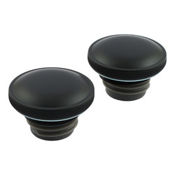 Matt Black Gas Cap Set, Screw in for Harley Davidson 96 <