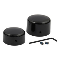 Kit für Hinterachsdeckelkappen glänzend schwarz für Harley Davidson 08-17 Softail, Dyna