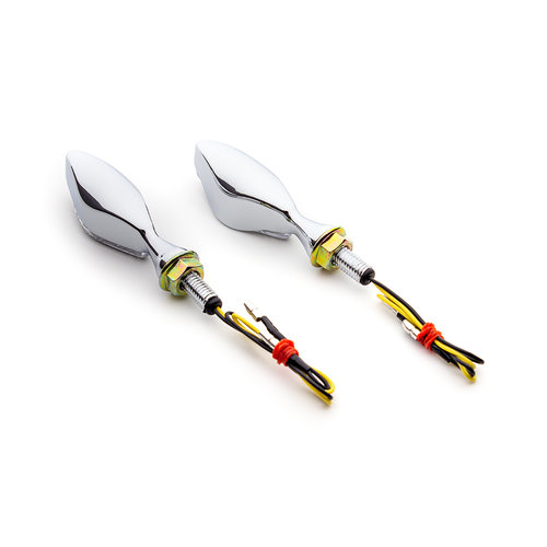 Indicateurs LED Chrome Aluminium (paire)