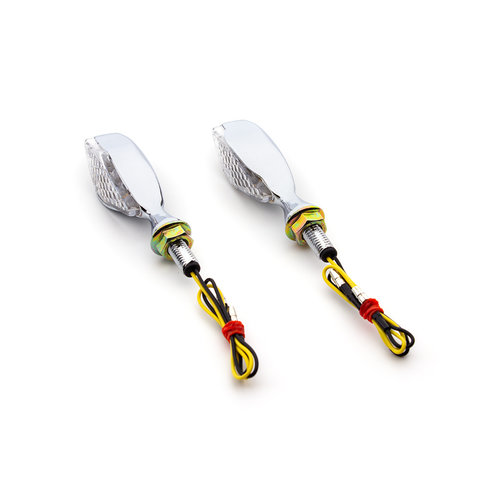 LED Chrome Aluminium Indicators (pair)