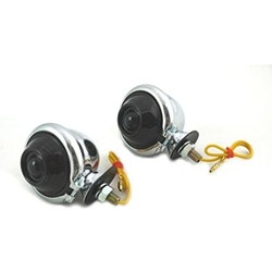 Chrome & Smoke Bullet Turn signal Set (2Pc)