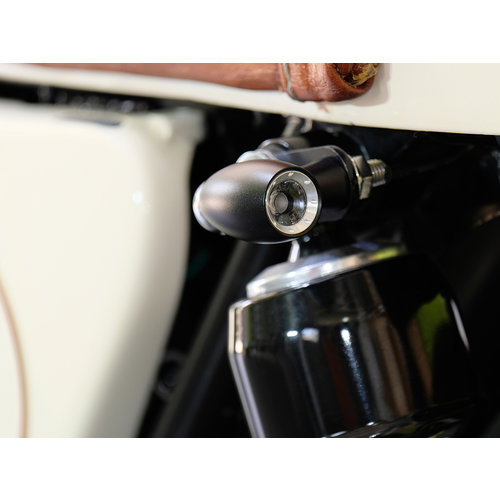 Schwarz / Chrom Mini LED Blinker Typ "Ladz"