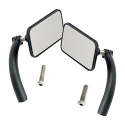 Rectangle Utility Mirror Set Perch Mount Black