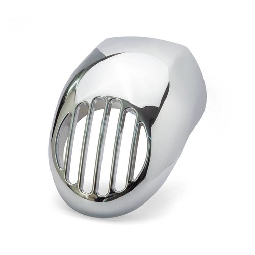 Prison Grid Headlight Fairing for HD - Chrome