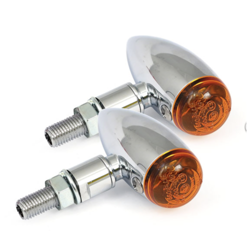 Micro Bullet turn signals, Chrome