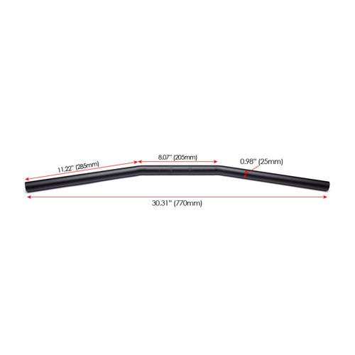 Max Inc 1" x 770mm Drag Bar Flat Black