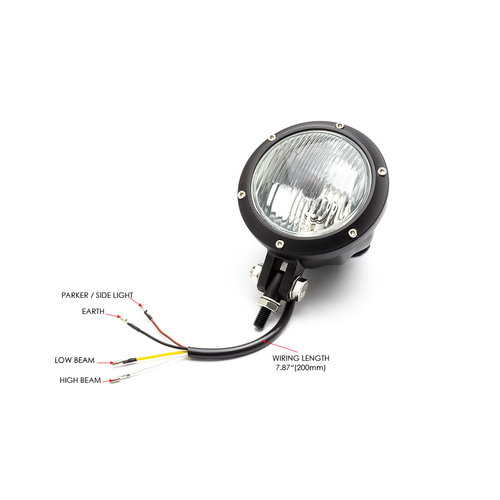 Max Inc Schwarzer Bobber Bottom Mount Scheinwerfer Typ 2