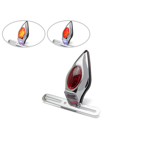 Max Inc Chrome Alloy Tombstone LED Stop tail light
