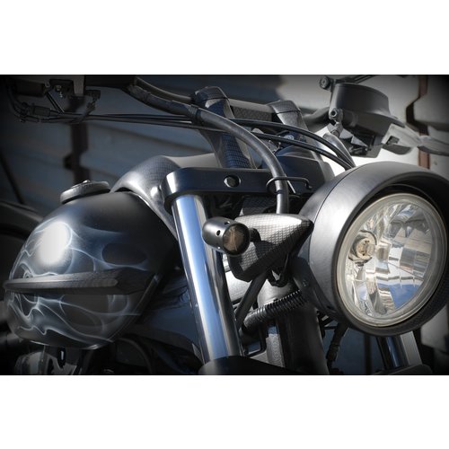 Max Inc "Drilled" Aluminium  Knipperlichten met Smoke Lens