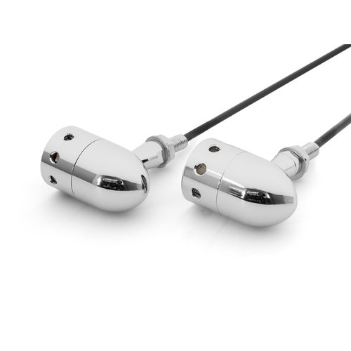 Max Inc "Drilled" Aluminium Custom Turn Signals - Smoke Lens