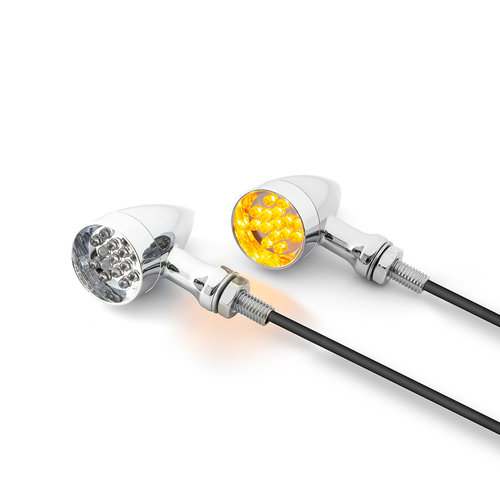 Max Inc "Aviator" Classic Chrome Alumnium Knipperlichten