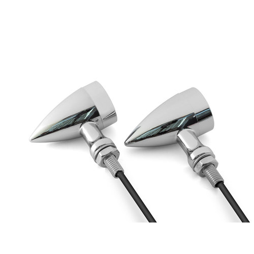 Max Inc "Aviator" Classic Chrome Alumnium Knipperlichten