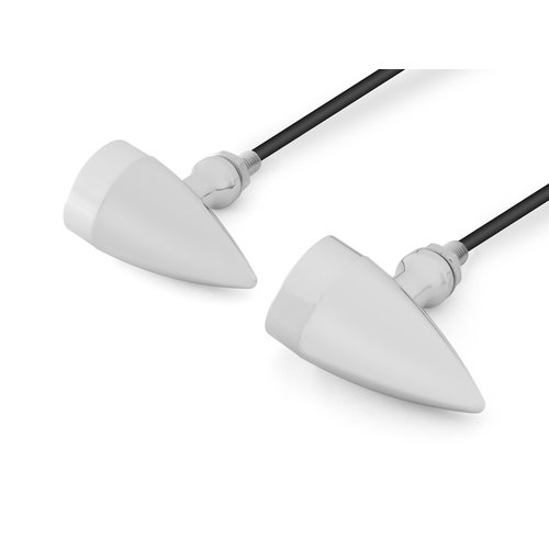 Max Inc Clignotants en aluminium chromé "Aviator" classique