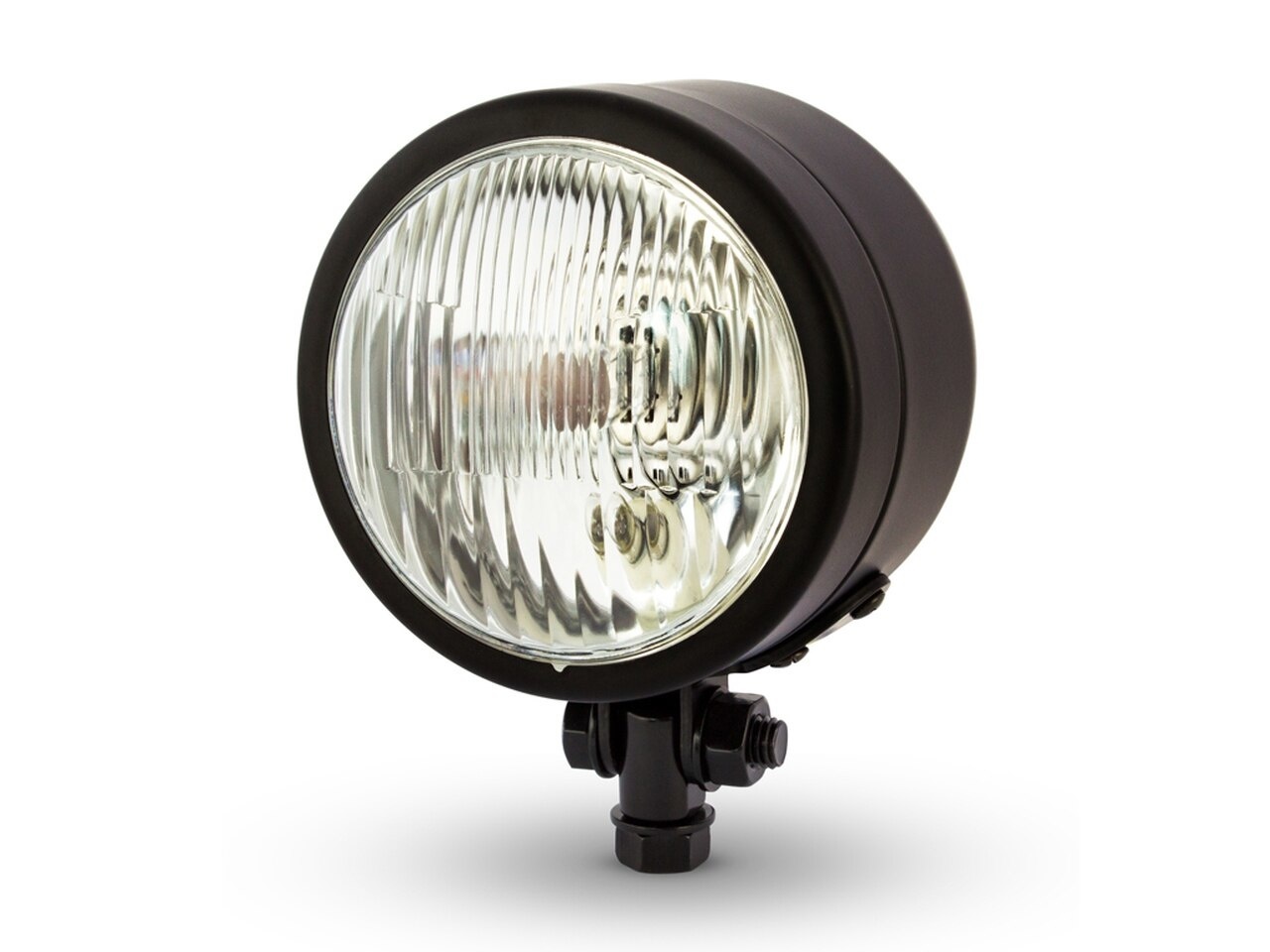 LED Abblendscheinwerfer Low-Beam mit Halterung, matt schwarz