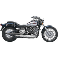 2 "Drag Pipe Auspuff Slash Cut Yamaha XVS 650 Drag Star 97-15