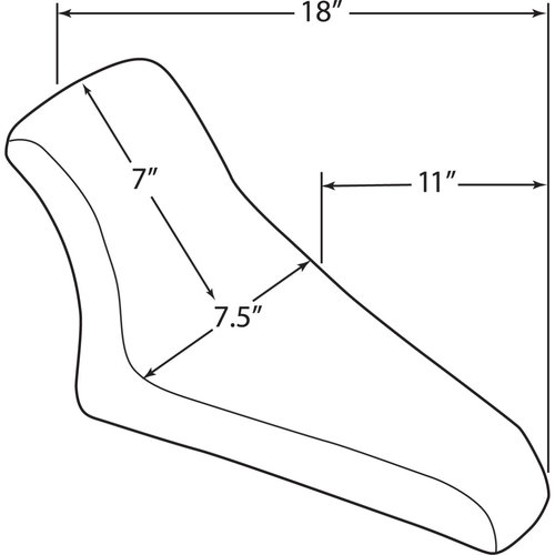 Drag Specialties Low Rider Solo Sitzbank Schwarz Vinyl