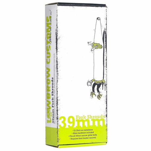 Lowbrow Customs 39MM Front fork covers for Harley Davidson Sportster / Dyna